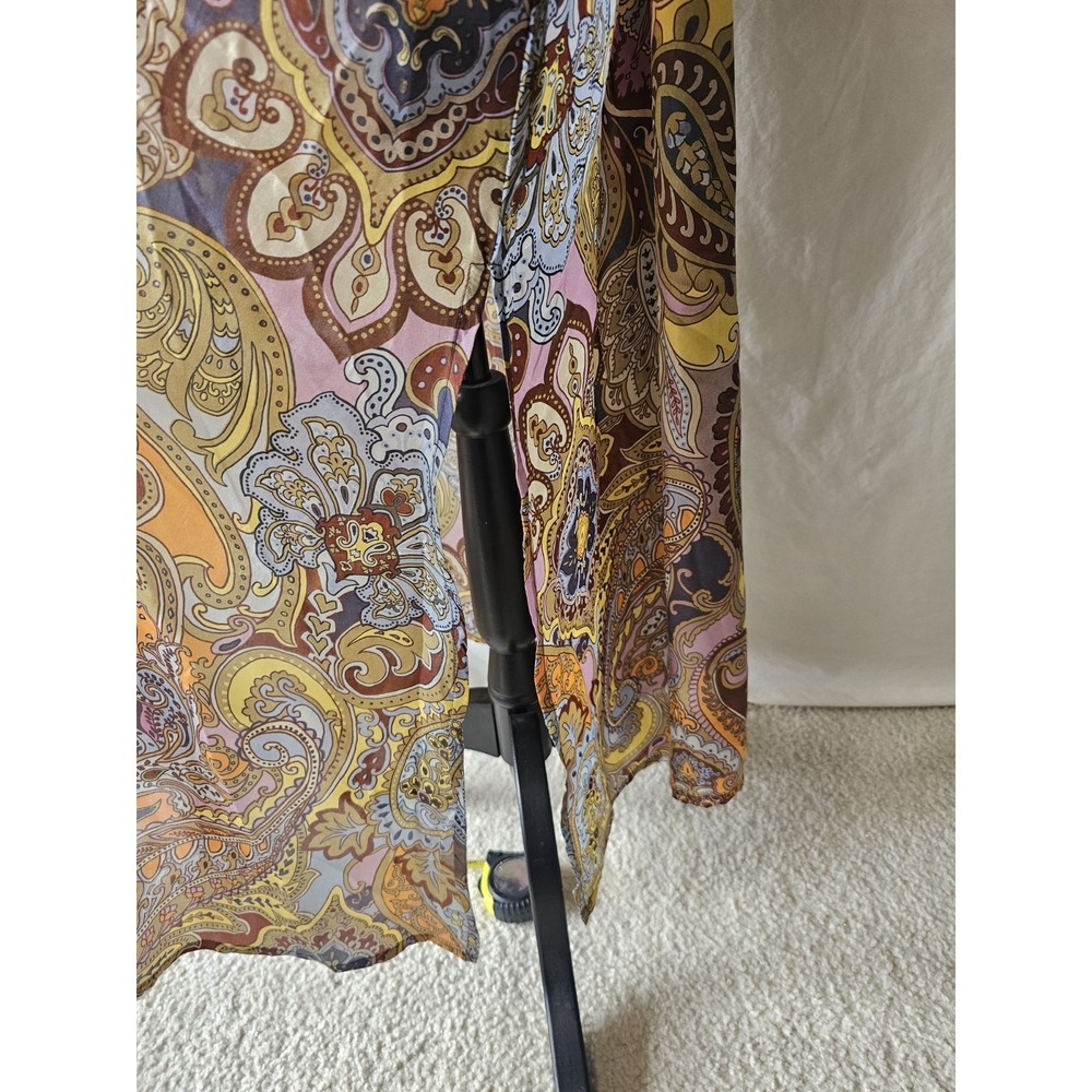 Johnny Was M Sandalwood Tove Kimono Duster 100% Silk Embroidery Pockets $435 - Picture 11 of 15